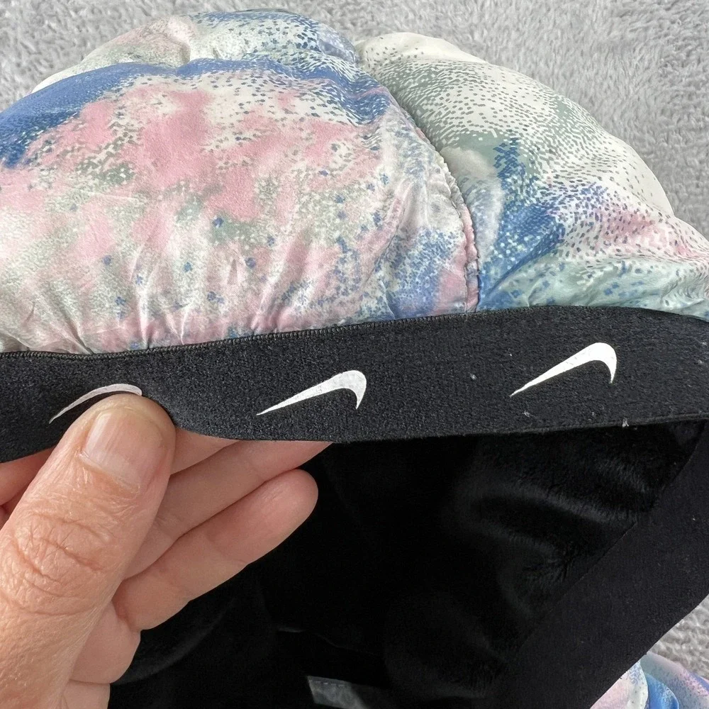 Nike Girls AOP Floral Puffer Jacket L Pastel Multicolor Hooded Fleece Lined